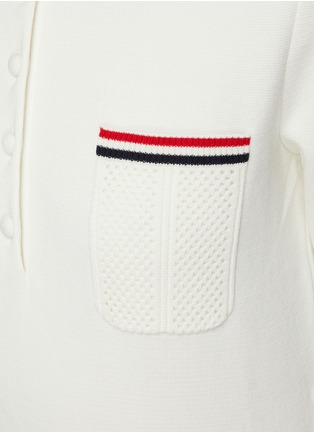  - THOM BROWNE  - Stripe Trim Pocket Polo Shirt