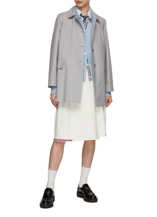 Figure View - Click To Enlarge - THOM BROWNE  - Check Box Pleat Coat