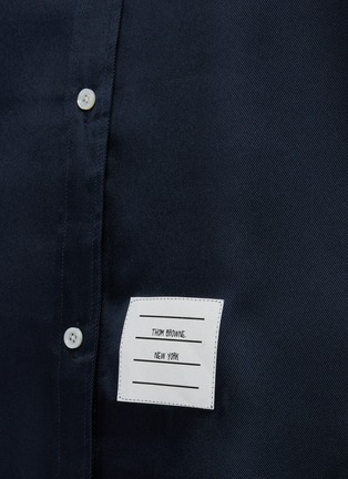  - THOM BROWNE - Tonal 4 Bar Silk Blend Shirt