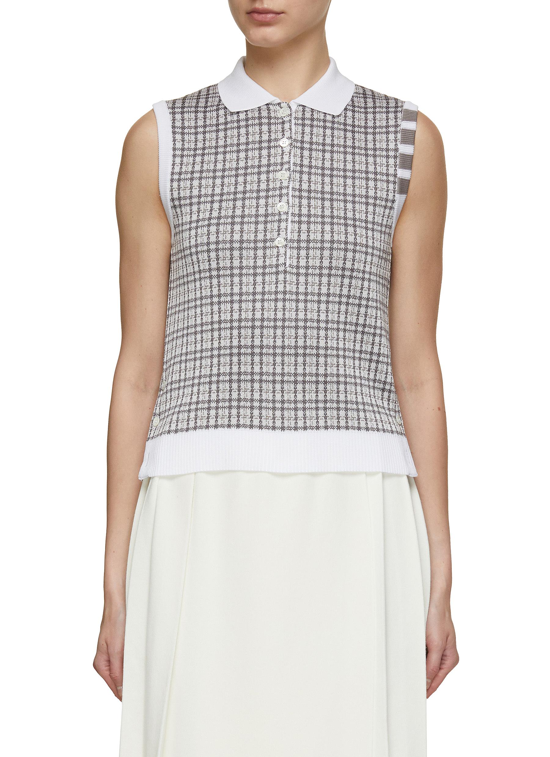 Thom Browne Gray 4-Bar Polo