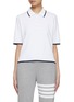 Main View - Click To Enlarge - THOM BROWNE  - Contrast Trim Boxy Polo Shirt