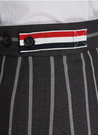  - THOM BROWNE  - Stripe Pleated Midi Skirt