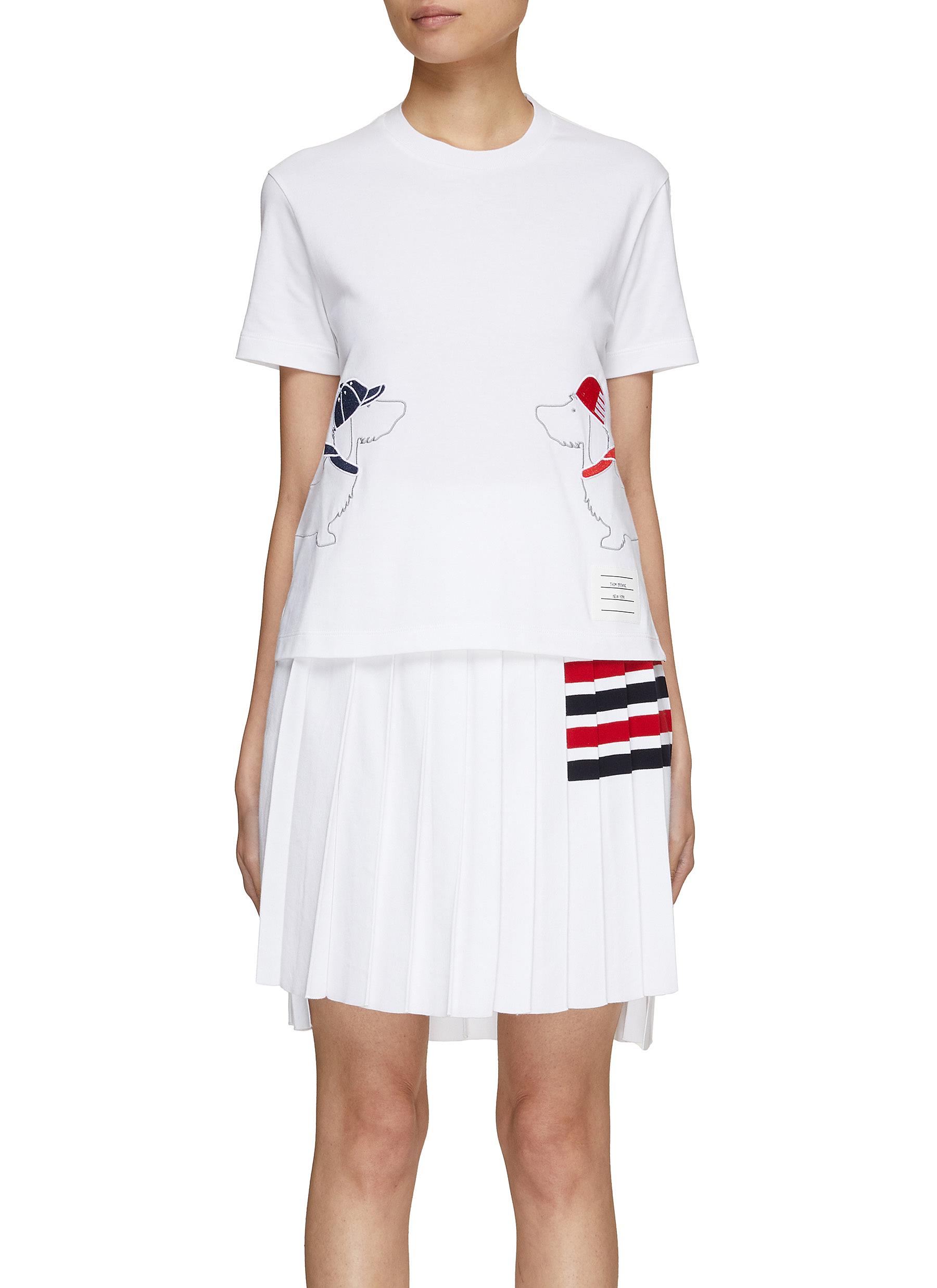 THOM BROWNE | Hector & Hat Embroidered T-Shirt | Women | Lane Crawford