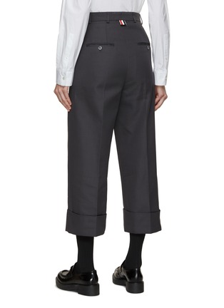 Back View - Click To Enlarge - THOM BROWNE  - High Rise Cropped Pants