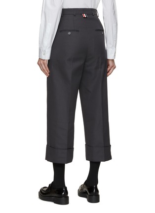 Back View - Click To Enlarge - THOM BROWNE - High Rise Cropped Pants