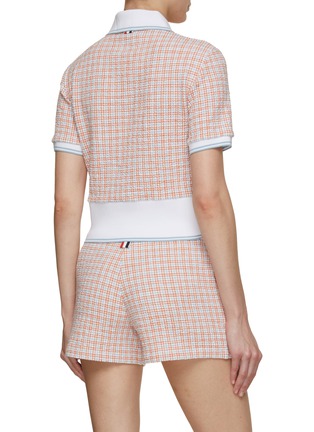 Back View - Click To Enlarge - THOM BROWNE  - Shrunken Short Sleeve Polo