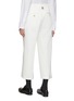Back View - Click To Enlarge - THOM BROWNE  - Relaxed Fit Cropped Pleated Trousers