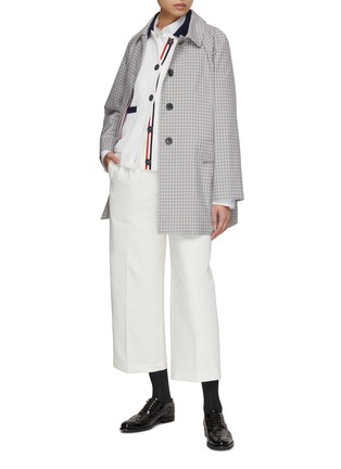 Figure View - Click To Enlarge - THOM BROWNE  - Relaxed Fit Cropped Pleated Trousers