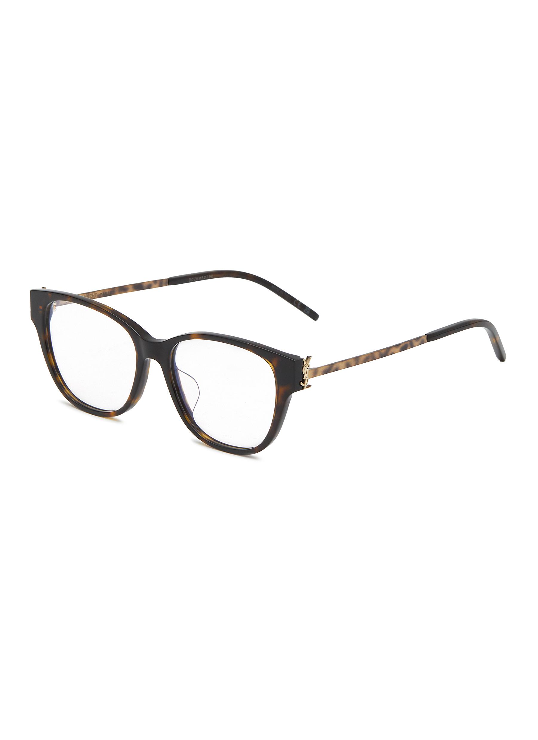 Tortoiseshel-effect Acetate Round Optical Glasses