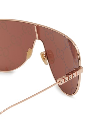 Detail View - Click To Enlarge - GUCCI - Metal Aviator Sunglasses