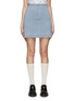 Main View - Click To Enlarge - BARRIE - Denim Cashmere Cotton Mini Skirt