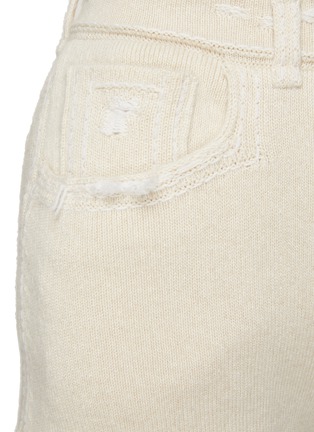  - BARRIE - Frayed Denim Cashmere Cotton Shorts
