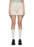 Main View - Click To Enlarge - BARRIE - Frayed Denim Cashmere Cotton Shorts