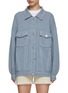 Main View - Click To Enlarge - BARRIE - Oversized Contrast Stich Denim Jacket