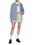 Figure View - Click To Enlarge - BARRIE - Oversized Contrast Stich Denim Jacket