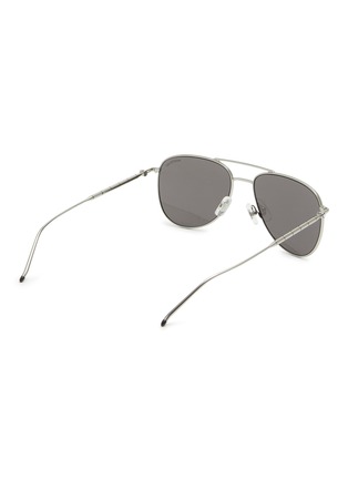Figure View - Click To Enlarge - MONTBLANC - Silver-Toned Metal Round Sunglasses