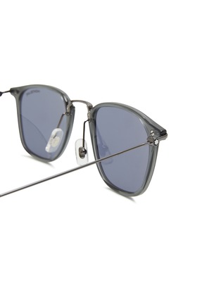 Detail View - Click To Enlarge - MONTBLANC - Acetate Metal Round Sunglasses