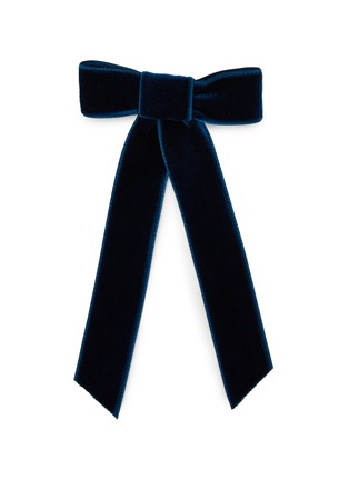 Main View - Click To Enlarge - JENNIFER BEHR - Velvet Bow Barrette — Prussian