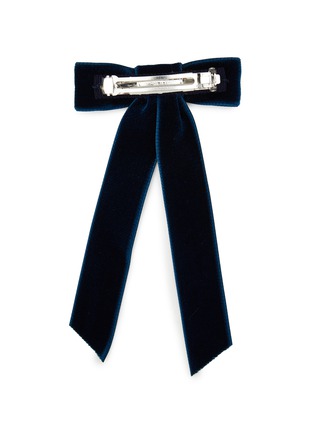 Figure View - Click To Enlarge - JENNIFER BEHR - Velvet Bow Barrette — Prussian