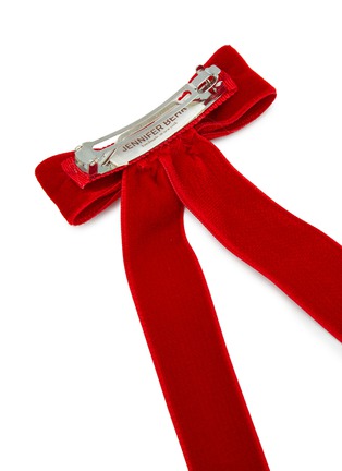 Detail View - Click To Enlarge - JENNIFER BEHR - Velvet Bow Barrette — Rouge