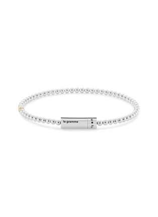 Main View - Click To Enlarge - LE GRAMME - 11g Polished Sterling Silver 18K Gold Bead Bracelet