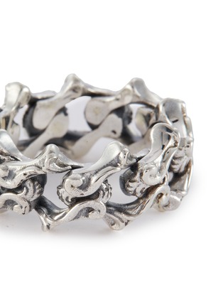 Detail View - Click To Enlarge - EMANUELE BICOCCHI - Arabesque Sterling Silver Sharp Link Ring