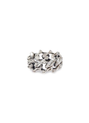 Main View - Click To Enlarge - EMANUELE BICOCCHI - Arabesque Sterling Silver Sharp Link Ring