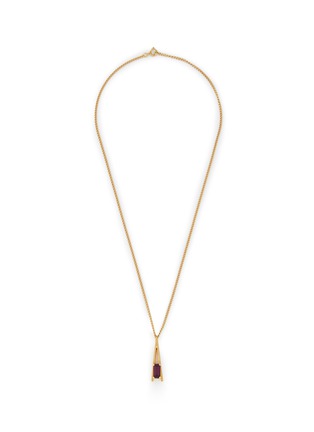 Main View - Click To Enlarge - LANE CRAWFORD VINTAGE ACCESSORIES - Gold Tone Amethyst Pendant Necklace