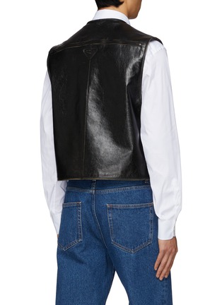 Back View - Click To Enlarge - PRADA - Multi Utility Pocket Leather Vest