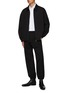 Figure View - Click To Enlarge - PRADA - Elasticated Waist Poplin Straight Leg Pants