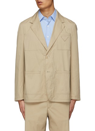 Main View - Click To Enlarge - PRADA - Tonal Logo Single Breasted Blazer