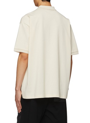 Back View - Click To Enlarge - PRADA - Logo Plaque Cotton Polo Shirt