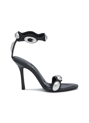 Main View - Click To Enlarge - ALEXANDER WANG - Dome 105 Leather Ankle Strap Heeled Sandals