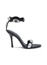 Main View - Click To Enlarge - ALEXANDERWANG - Dome 105 Leather Ankle Strap Heeled Sandals