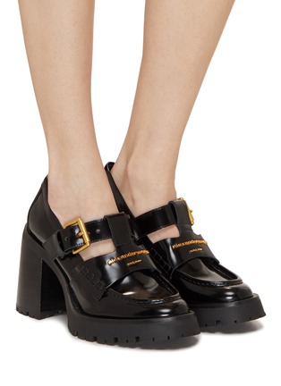 Figure View - Click To Enlarge - ALEXANDER WANG - Carter 95 Patent Leather Loafer Pumps