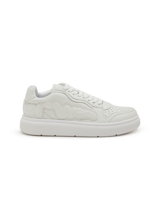 Main View - Click To Enlarge - ALEXANDER WANG - Cloud Puff Logo Leather Sneakers