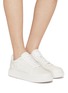 Figure View - Click To Enlarge - ALEXANDER WANG - Cloud Puff Logo Leather Sneakers