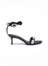 Main View - Click To Enlarge - ALEXANDER WANG - Dome 65 Leather Ankle Steap Heeled Sandals
