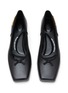 Detail View - Click To Enlarge - ALEXANDER WANG - Billie Square Toe Leather Ballerina Flats