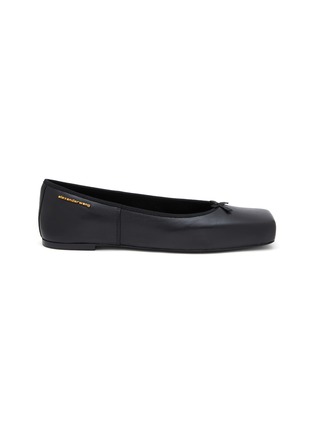 Main View - Click To Enlarge - ALEXANDER WANG - Billie Square Toe Leather Ballerina Flats