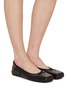 Figure View - Click To Enlarge - ALEXANDER WANG - Billie Square Toe Leather Ballerina Flats