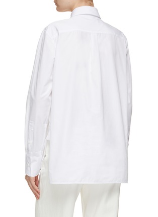 Back View - Click To Enlarge - MAISON KITSUNÉ - Bold Fox Head Engineered Cotton Shirt