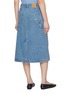 Back View - Click To Enlarge - MAISON KITSUNÉ - Medium Wash Denim Workwear Skirt