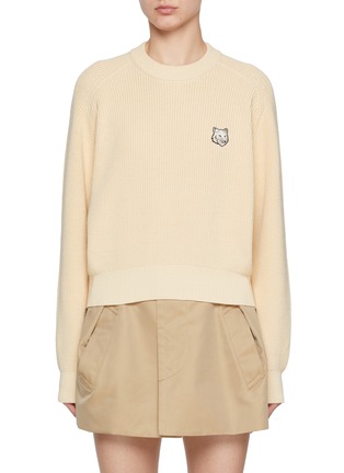 Main View - Click To Enlarge - MAISON KITSUNÉ - Bold Fox Head Comfort Ribbed Sweater
