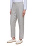 Detail View - Click To Enlarge - BRUNELLO CUCINELLI - Double Breasted Micro Check Linen Suit