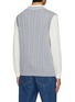 Back View - Click To Enlarge - BRUNELLO CUCINELLI - Badge Patch Cable Knit Cotton Vest