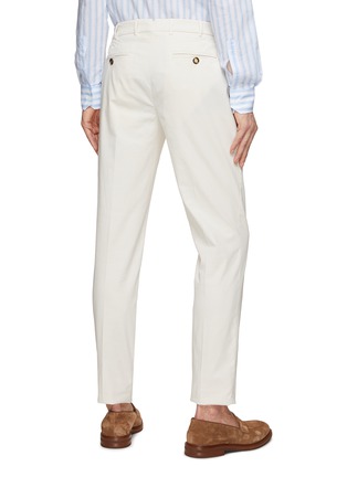 Back View - Click To Enlarge - BRUNELLO CUCINELLI - Flat Front Cotton Pants