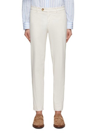 Main View - Click To Enlarge - BRUNELLO CUCINELLI - Flat Front Cotton Pants