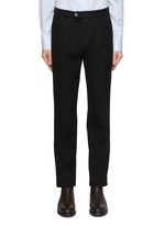 【送料&関税込】Brunello Cucinelli Black Cotton Pants Brunello Cucinelli - Black Cotton & Silk Spa Pant