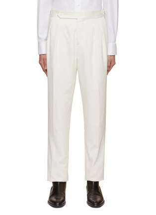 Main View - Click To Enlarge - BRUNELLO CUCINELLI - Pleats Tabbed Evening Silk Pants